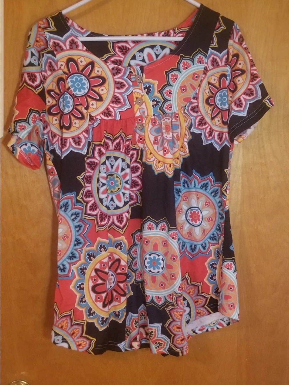 Unbranded Paisley Medallion Floral Loud Print Womens  Size 1XL Good Condition